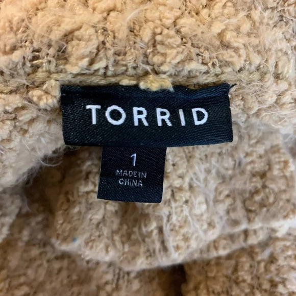 Torrid Women's Popcorn Duster Pocket Open Front Cardigan Sweater Size 1X - Picture 8 of 14